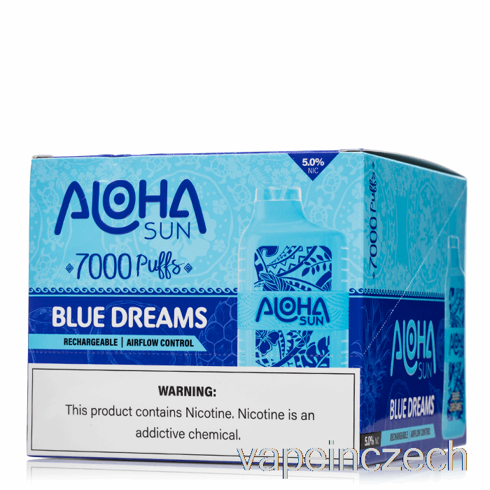 [10-pack] Aloha Sun 7000 Jednorázový Vape Bez Nikotinu